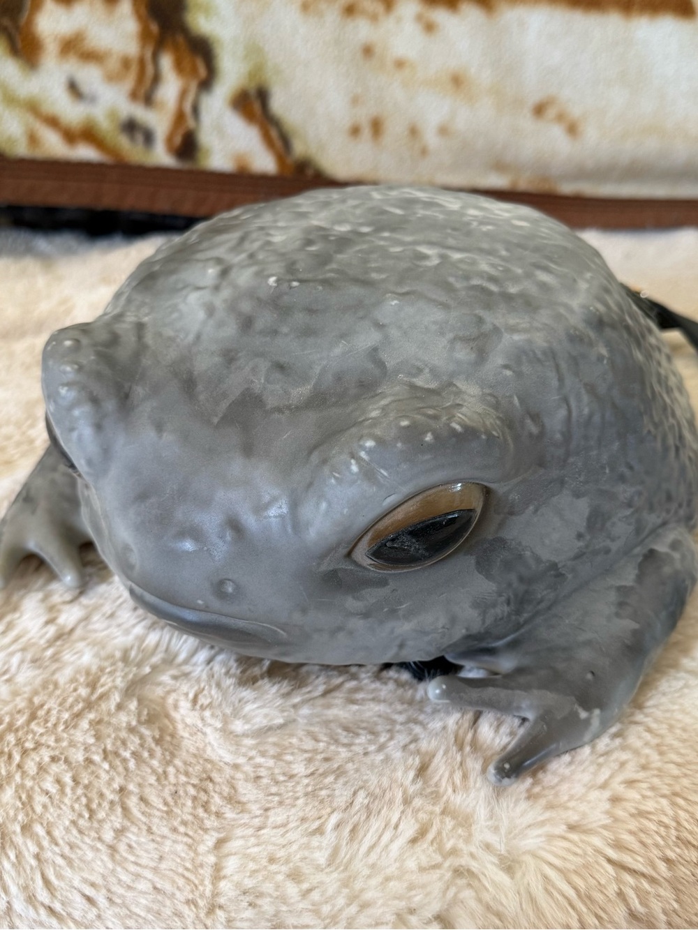 Gray Realistic Toad Backpack - Windy Willow  -sold out!